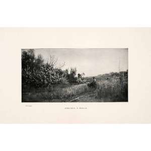  1903 Print Apple Tree Blossom Landscape Agriculture France 