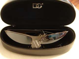 DG Eyewear Men`s Sunglasses &CASE Black Metal Silver NW  