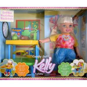 Barbie Cuddly Soft KELLY SNACK TIME Doll 15 w High Chair 