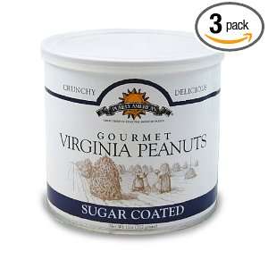 Virginia Peanuts Sugar Coated, 11 Ounce Canisters(Pack of 3)  