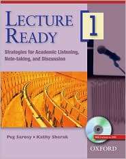 Lecture Ready 1 Student Book with DVD Strategies for Academic 
