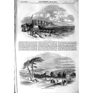   1849 VIEW WORTHING BEACH TUNBRIDGE WELLS RACE COURSE