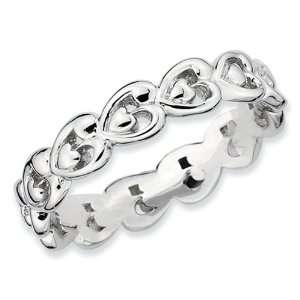 Stackable Expressions Sterling Silver Polished Heart Stackable Ring 