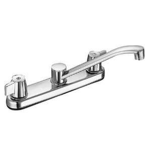   Lead Compliant Double Handle Widespread Kitchen Faucet with Met: Home
