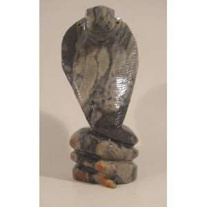  Soapstone Cobra Snake Figurine 8.0h Cobra Snake Stone 
