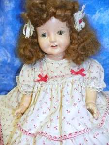 American Doll Co Character Petite Composition 24 Cloth Body Mohair 
