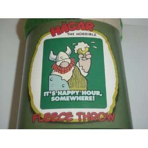  Hagar the Horrible Happy Hour Fleece Blanket Throw: Home 