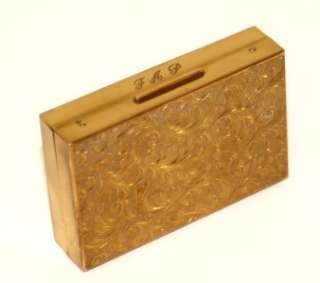 Vintage Elgin American Decorative Gilt Powder & Musical Box 