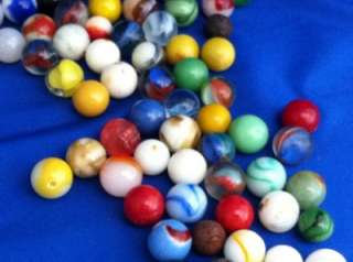   ? 1930?s Antique Glass Marbles, Wide Variety of a 150 Colors & Sizes