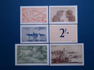 SIX REPRODUCTIONS Jersey German occupation 1941, complete set  