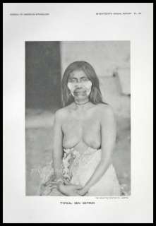 Antique Print 20 Portrait Art SERI Indian Matron Woman  