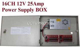 High Amperage DC 12V 16CH Power Supply for CCTV Camera  