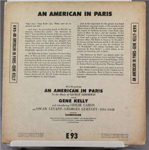 33 Record An American In Paris Gene Kelly MGM Musical  