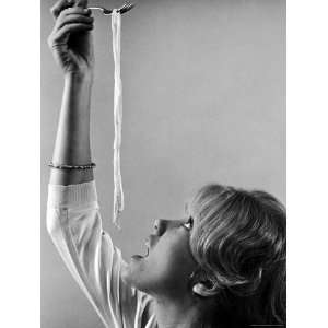  Hayley Mills Attempting to Eat Spaghetti Photographic 