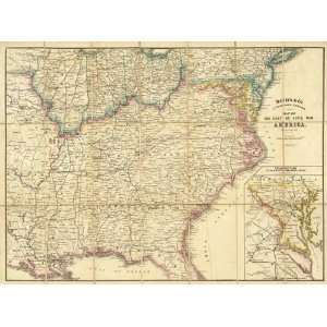   Map of The Seat of Civil War In America, 1862: Arts, Crafts & Sewing