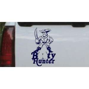 Navy 24in X 15.3in    Pirate Booty Hunter Funny Car Window Wall Laptop 