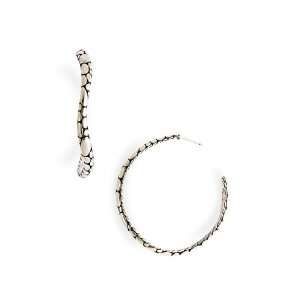  John Hardy Kali Silver Arus Large Hoop Earrings: Jewelry