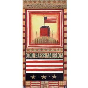  God Bless America Flag Accent Wall Mural: Home & Kitchen