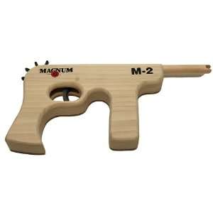  Wooden Rubber Band Gun M 2 Pistol with Red Ammo Toys 