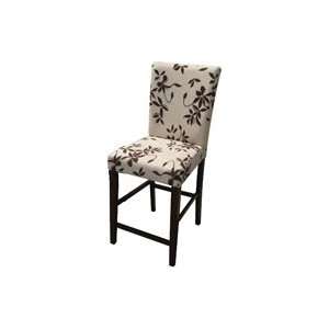  Set of 2 Floral Fabric Counter Height Chairs: Home 