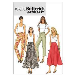  Butterick Patterns B5650 Misses Skirt and Pants, Size A5 