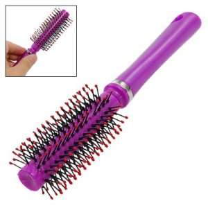  Ladies Round Toothed Plastic Hair Comb Purple Black Red 