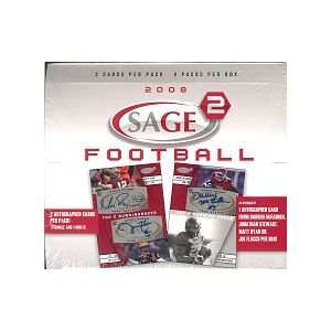  2008 Sage Squared Football HOBBY Box   8 packs of 3 cards 