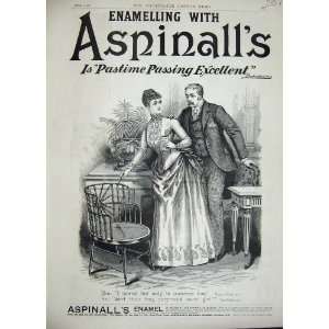  1889 Advertisement AspinallS Enamel Man Woman Romance 