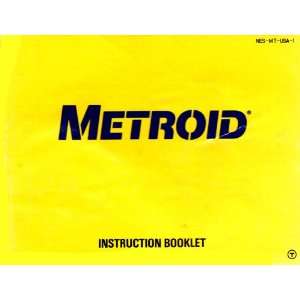  Metroid NES Instruction Booklet (Nintendo NES Manual Only 