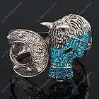 blue swarovski crystal Horse steed head bracelets cuff items in joy 