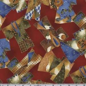   Traditions Kimono Crimson Fabric By The Yard Arts, Crafts & Sewing