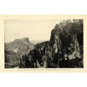  1908 Print Sawtooth Mountains Idaho Ridge Rocky Scenery 