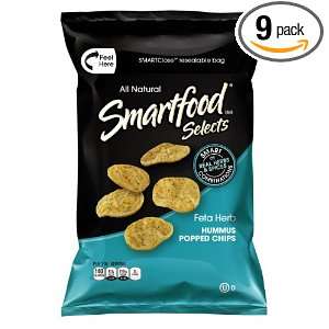 Smartfood Selects Hummus Popped Chips, Feta Herb, 3.25 Ounce Bags 