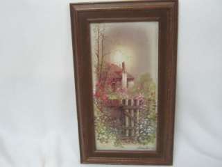 ANDRES ORPINAS FRAMED PRINT COTTAGE FLOWERS & FENCE  