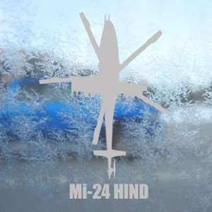  Mi 24 HIND Gray Decal Military Soldier Window Gray Sticker 