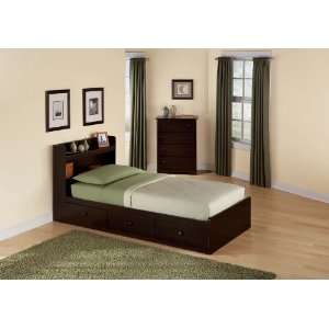    OS Home and Office Mates Bed with Storage Headboard