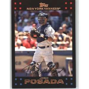  2007 Topps RED BACK #295 Jorge Posada   New York Yankees 