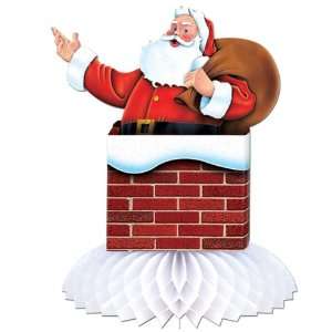 Santa & Chimney Centerpiece Case Pack 72