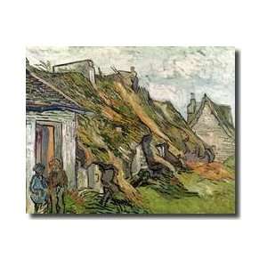   Cottages In Chaponval Auverssuroise 1890 Giclee Print