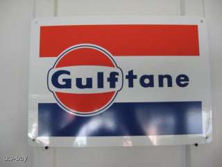gulftane gasoline gas station pump advertising sign size approximately 