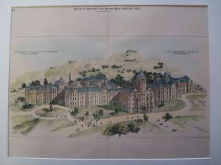 Mendocino Insane Asylum, Ukiah, CA, 1892, Original Plan  