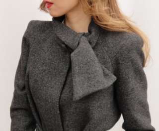 BN Vanessa Bruno Grey Wool Warm Quilted Coat UK10 12  
