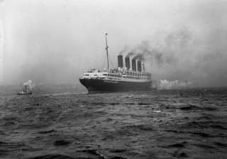 1900s photo RMS Aquitania Cunard Line ocean liner  