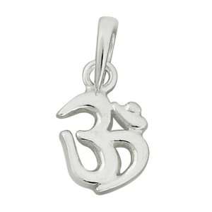  Sterling Silver Small OM Yoga Pendant: Jewelry