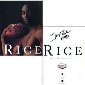  Jerry Rice Autographed/Hand Signed Jerry Rice Book Sports 