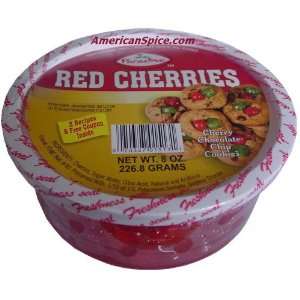 Paradise Candied Red Cherries, Tub, 8 oz  Grocery 