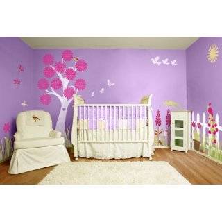   Garden Theme Wall Mural   Wall Stencils for Decorating a Girls Room