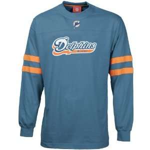  Miami Dolphins Aqua Two Point Conversion Long Sleeve T 