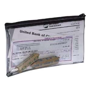   Bank Deposit / Utility Zipper Coin Bag, 11 X 6 Inches, Clear, 24 Bags