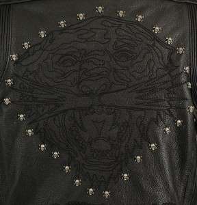 NEW ED HARDY MENS MOTORCYCLE ARMORED TIGER JACKET Small  
